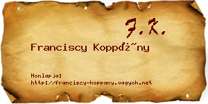 Franciscy Koppány névjegykártya